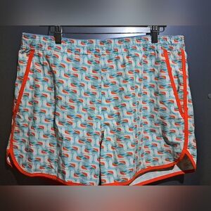 Mens Bonobos Swim Trunks Shorts Seagull Print White Orange Blue Sz LRG